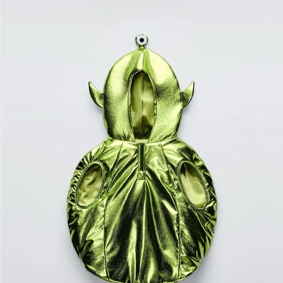 Zara kids Halloween Metallic Green Alien Costume. - Picture 1 of 6
